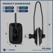Five Oceans Outboard Motor Muffs, Universal Outboard Motor Flusher, Black PVC Marine Grade Rectangular Muffs, Coated Steel Bracket, Includes Garden Hose Connector and Quick Connect Adapter - FO1884