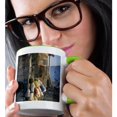 thumbnail image 2 of 3drose, Buoys, Legoe Bay Fishing Shack, Lummi Island, Wa - Us48 Rsc0125 - Roddy Scheer, 11oz Two-tone Green Mug, 2 of 6