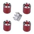 thumbnail image 1 of 4 Uds. de Cubos de rueda hexagonales extendidos perfke repuesto de 4mm ensanchado para SCX24 Axi00001 rojo, 1 of 6