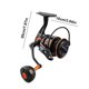 thumbnail image 5 of Carrete Pesca Spinning Metal 5 9/1 Relación Engranaje Accesorios, 5 of 9