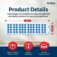 thumbnail image 2 of Dribbl Electric Bubble Massage Bathtub Mat – Non-Slip Full-Body Waterproof Hot Tub Spa Mat for Bath with Heater, Motorized Air Pump, and Remote Control, 6-Speed Adjustable Massage, Blue, 2 of 4