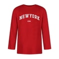thumbnail image 3 of ZZHZGZ Mens 4Th of July Shirt Men T Shirts Pack Men 3/4 Sleeve Letter City Name T Shirts Comfortable Crewneck Solid Color Fit Tee Shirt Tops L, 3 of 3