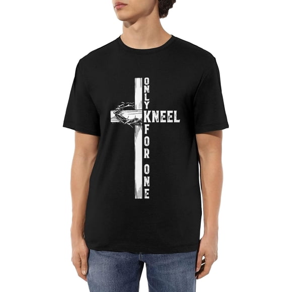 Jesus Christian Jesus Cross Men's Cotton T-Shirts Casual Basic Crew Neck Tshirts Short Sleeve Fashion Tee Shirts,