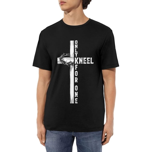 Jesus Christian Jesus Cross Men's Cotton T-Shirts Casual Basic Crew Neck Tshirts Short Sleeve Fashion Tee Shirts,