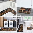 thumbnail image 3 of Black Mushrooms Butterfly Spring Kitchen Rugs Set, 17x29 +17x47, Cushioned and Non-Skid, Washable for Kitchen, Living Room, Office Gift for Friends, Family, 3 of 7