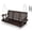 Deep Brown, variant on Innovaze 4 Ft Solid Fir Wooden Porch Swing with Cup Holders, Heavy Duty 880 LBS , All-Weather Resistant for Outdoor Patio Garden, Black