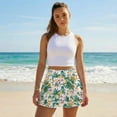 thumbnail image 4 of SEANATIVE Tennis Skirts for Women Workout Casual Skort with Built-in Shorts & 2 Pockets Breathable Stretchy Fabric Golf Pickleball Running Wear, 2XL, Palm Tree Leopard Print Pink Green, 4 of 7