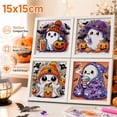 thumbnail image 6 of 4 Pack Halloween Diamond Art Kits for Age 8,DIY Easy Gem Painting Kit, 6 of 7