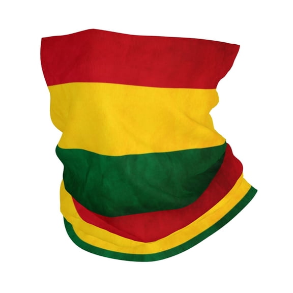 Neck Gaiter Face Mask Men Women Reggae Rasta Flag Seamless Bandana Face Cover Scarf Mask Balaclava Headband