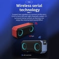 thumbnail image 6 of VTIN Multifunctional Portable Bluetooth 5.0 Wireless Speaker - 16W Stereo Bass Subwoofer, IPX7 Waterproof, RGB Rhythm Lights, 3000mAh 12H Playtime, TWS NFC, FM Radio, Power Bank, USB/AUX/TF Support, 6 of 17