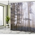 thumbnail image 4 of Ambesonne Forest Shower Curtain, Autumnal Fall Nature Woods, 69"Wx75"L, Dark Indigo, 4 of 4