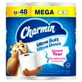 thumbnail image 3 of Papier hygiénique Charmin Ultra Doux, 12 rouleaux méga = 48 rouleaux réguliers, papier toilette à 2 épaisseurs, 3 of 23