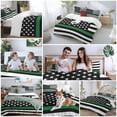thumbnail image 6 of Thin Green White Line Bedding 3 Piece Duvet Cover Set Twin Size, American Flag Star Soft Microfiber Comforter Cover with Zipper Closure & Pillowcases, Wrinkle & FadeResistant Quilt Cover, 6 of 9