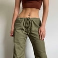 thumbnail image 2 of Autumn New Fashion Oversized Retro Overalls Women's Lace-Up Low Waist Street Casual Pants Women's Retro Plus Size Black Pants Women's Pants-3-M, 2 of 6