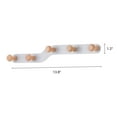 thumbnail image 2 of Unique Bargains Coat Rack Wall Mount Metal Wood Coat Hook for Hanging with 5 Hooks Gray, 2 of 7