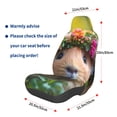 thumbnail image 3 of Wukai Flower Crown Guinea Pig Full Set Car Seat Covers with Soft Padding Universal Auto Front Seats Protector and Cushion Mat, 3 of 5