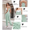 thumbnail image 2 of Ekouaer Baggy Jumpsuits for Women V Neck Sleeveless Overall Jumpers Stretchy Adjustable Strap Romper Jumpsuit Maternity Clothes, 2 of 5