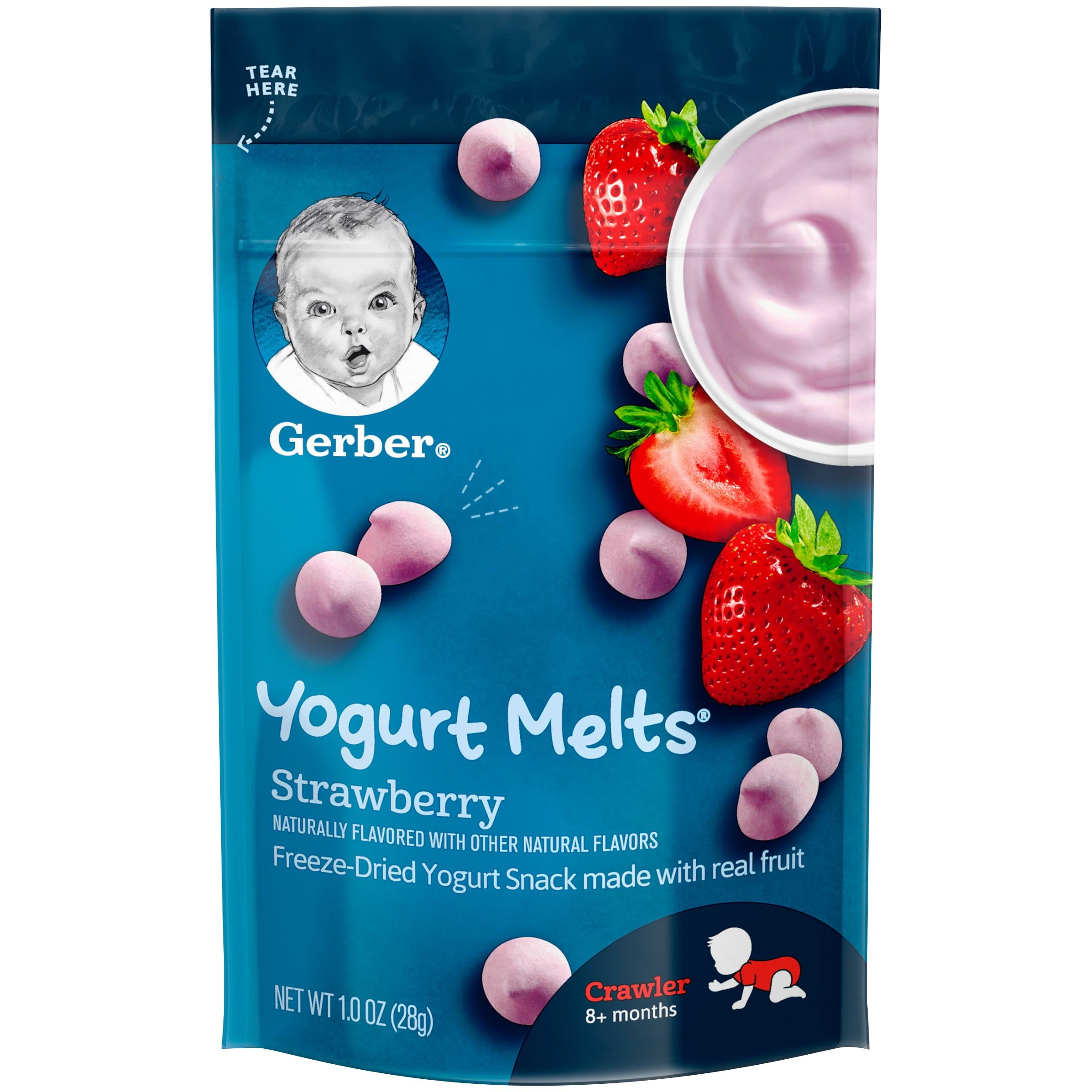 (7-Pack) Gerber Yogurt Melts, Strawberry, 1 oz