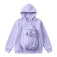 thumbnail image 6 of TAmten Women's 3 in 1 Pet Wearing Jacket, Thickened Fleece Winter Coat, Warm Full Zip Cat Carrier Hoodie Gift for Cat Owners|L, 6 of 9