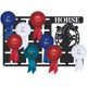 thumbnail image 1 of Soporte para medallas, rosetas y cintas de premios personalizadas. Soporte de pared metálico deportivo negro. Diseño mejorado. Regalo ideal para atletas., 1 of 9
