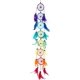 thumbnail image 1 of Atrapasueños arcoiris largo 7 chakras Piña rosa - Atrapasueños indio hecho a mano en cuentas y plumas - Atrapasueños multicolor y artesanal, 1 of 5
