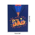 thumbnail image 5 of 3D Father Day Best Dad Paper Greeting Card Holiday Gift Decoration Supplies for Men Birthday Invitation Message, 5 of 5