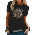 thumbnail image 1 of LUXUR T-shirt pour Femmes à Manches Courtes, Haut à Imprimé Tournesol, Tunique Ample, Col Rond, T-shirt Noir TG, 1 of 2