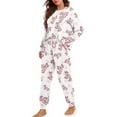 thumbnail image 2 of FOR U DESIGNS Heart Axolotl Pajamas Sets for Women 2 Piece Nightwear Long Sleeve Crew Neck Tops and Pants with Drawstring for Size S Women Sleepwear Jogger Loungewear, 2 of 6
