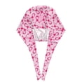thumbnail image 3 of Kdxio Breast Cancer Ribbons Awareness Pattern Turban Hat for Women Men Comfortable Adjustable Cleaning Working Cap with Sweatband, 3 of 8