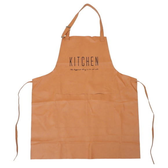 Delantal de cuero para cocina, delantal impermeable, delantal resistente al aceite, patrón aleatorio