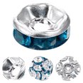 thumbnail image 3 of 200pcs Rondelle Alloy Rhinestone Spacer Beads Charms for Jewelry Making, 3 of 7