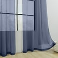 thumbnail image 4 of SLYNSHome Dark Blue Sheer Curtains Semi Transparent Rod Pocket Curtains for Bedroom and Living Room,52 x 84 inches Long,1 Panels, 4 of 7