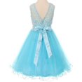 thumbnail image 2 of Flower Girl Dress Tulle Wired Dress with Scarf & Satin Ribbon for Little Girl Blush 4 CC.5002, 2 of 3