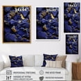 thumbnail image 4 of Designart "Sapphire Serenade Rock Collage" Abstract Framed Wall Art - Modern Blue Abstract Collages Hallway Framed Wall Art Decor, 4 of 6