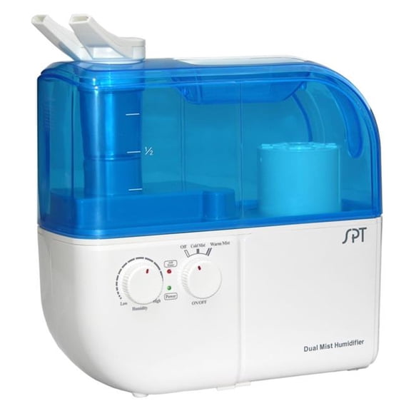 Sunpentown SU-4010A Warm & Cool Dual Mist Humidifier with ION Exchange Filter, Blue