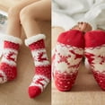 thumbnail image 5 of Xmarks Womens Christmas Fuzzy Socks, Cute Coral Fleece Winter Warm Cozy Soft Slipper Socks Holiday Xmas Socks for Women Girls, 5 of 7