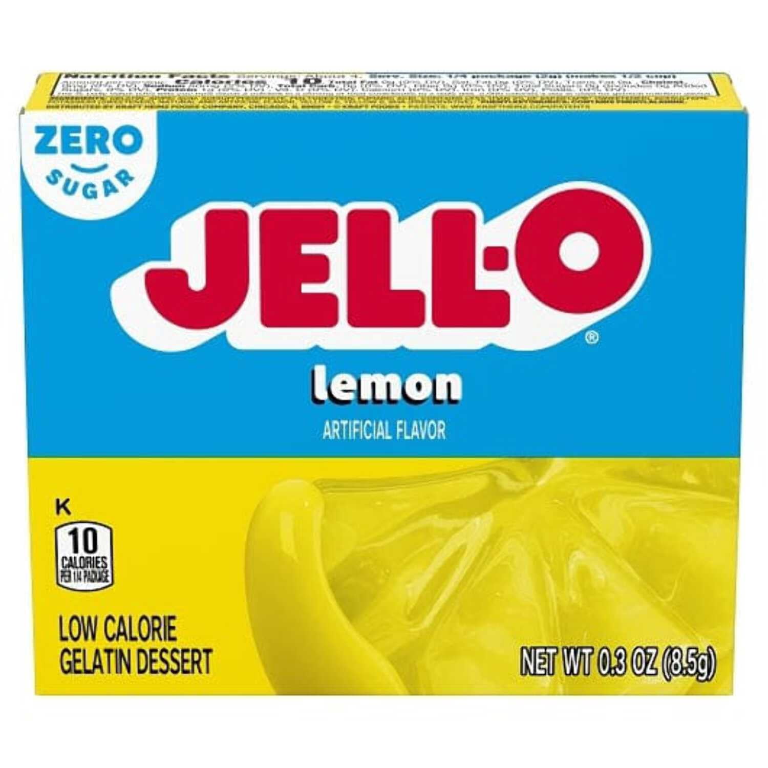 (24 pack) Jell-O Strawberry Zero Sugar Low Calorie Gelatin Dessert Mix, 0.3 oz Box