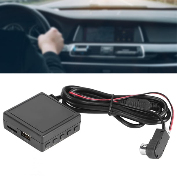 Adaptador de aux para automóvil, receptor de música aux adaptador ambiental ambiental para tarjeta tf para micrófono para unidad flash usb