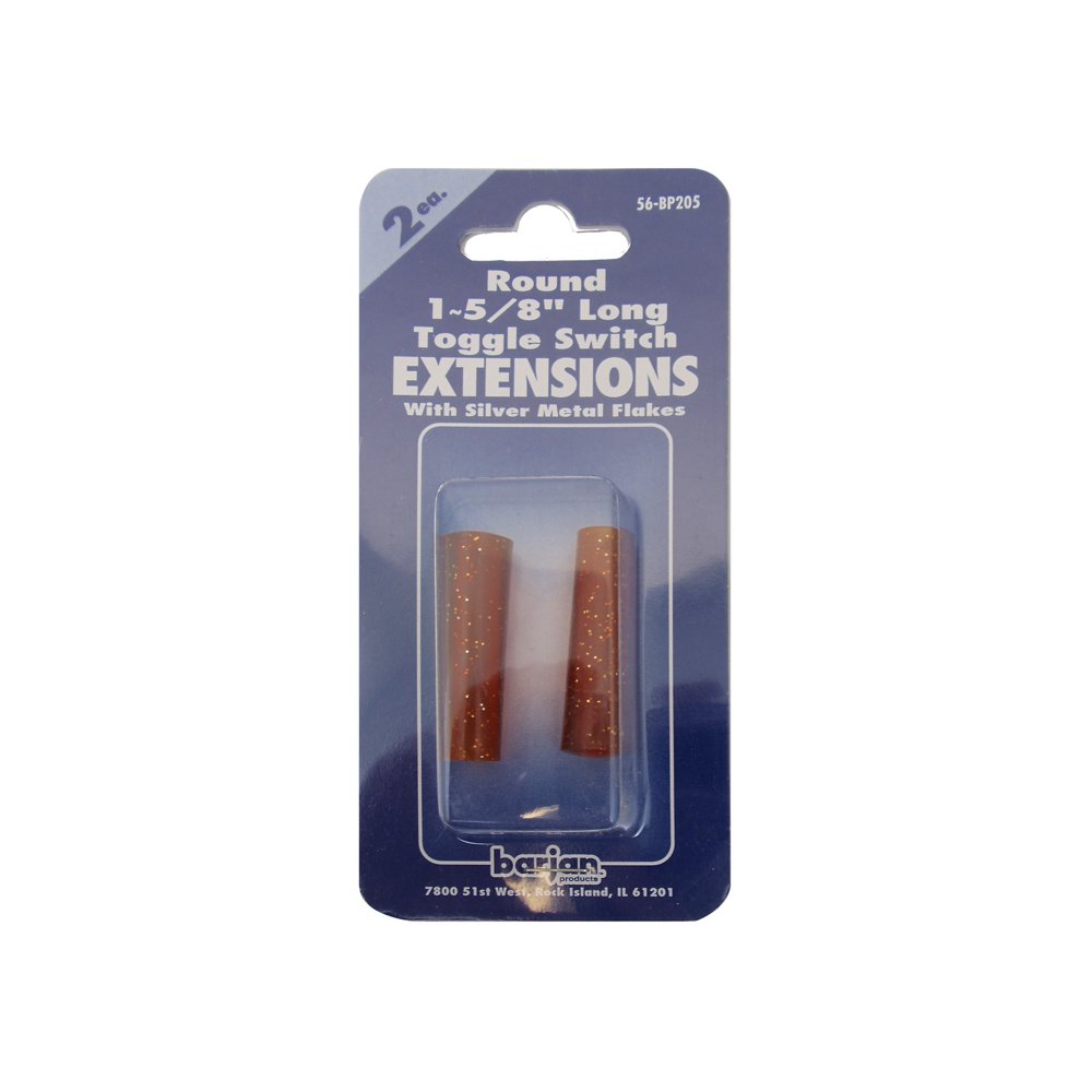 BARJAN 15/8" LONG AMBER TOGGLE SWITCH EXTENSION WITH SILVER METAL