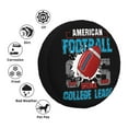 thumbnail image 6 of DouZhe Waterproof Spare Tire Cover, Vintage American Football Prints Adjustable Wheel Covers Fit for Jeep Trailer RV SUV Car, 16 inch, 6 of 7