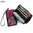 thumbnail image 2 of a Wallet Women's Long Leather Zipper Wallet Rfid Fashion Personality Cowhide Foreign Trade European and American Clutch, 2 of 12