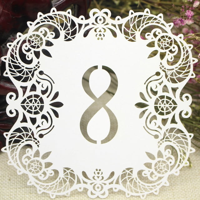 OHOIOLLA 10Ud Tarjetas De Con Corte Láser Para De Y Banquetes