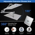 thumbnail image 2 of 2-IN-1 Bathroom Shower Combo High Pressure Rainfall Shower Head with, 2 of 8