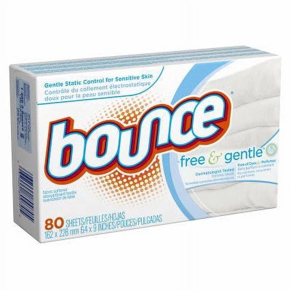 Bounce Fabric Softener Dryer Sheets, Fragrance Free, 80-Ct. 1 Pack