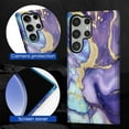 thumbnail image 7 of FKBRCL4U Compatible with Samsung Galaxy S23 Ultra Case Alcohol Ink Purple Golden Marble Pattern for Girl Full Body Design Soft Silicone Drop Shock Scratch Protection, 7 of 7