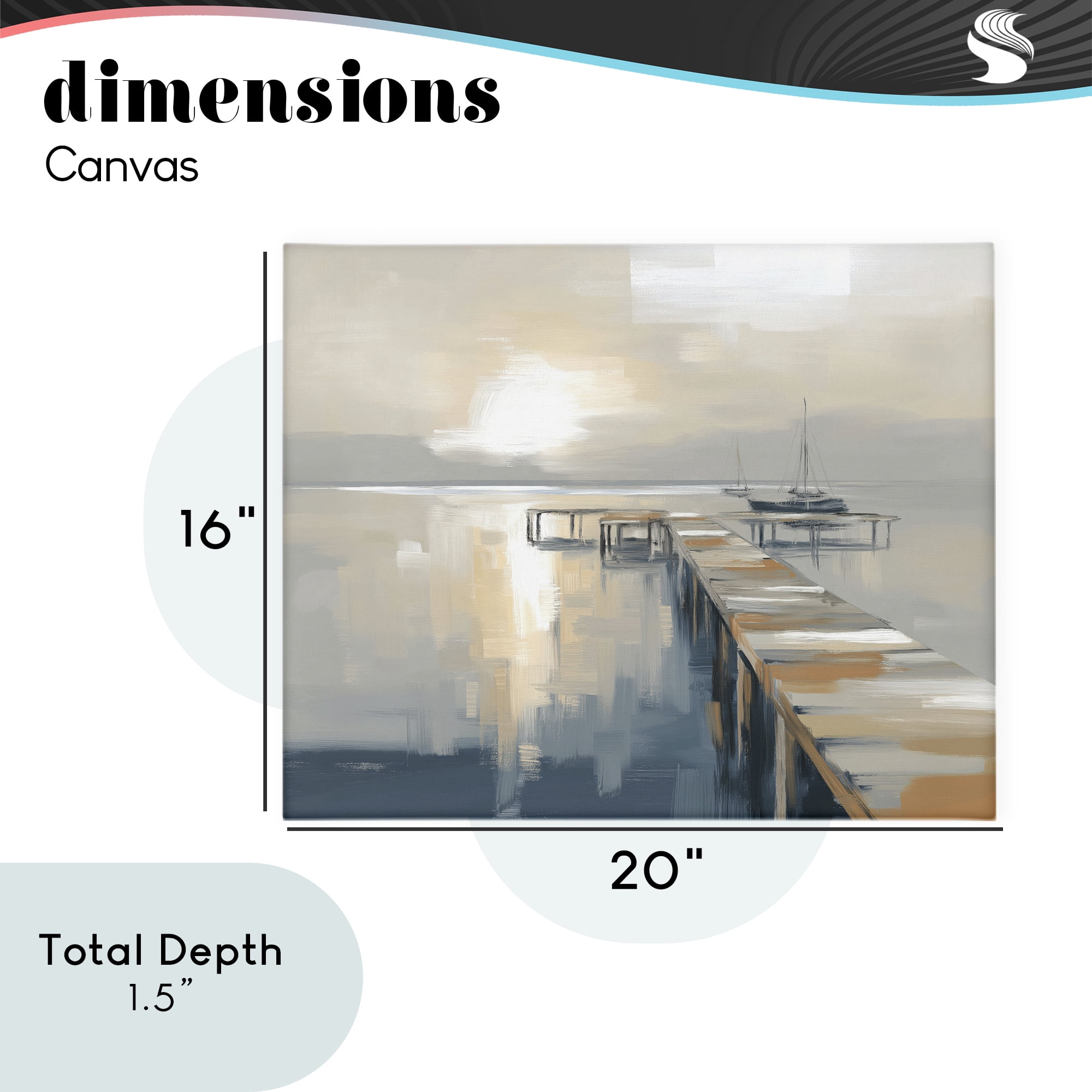 Stupell Industries Pier with Sailboat Seascape Canvas Wall Art, design by Kim Curinga