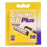 Gillette GII Plus (same as Trac II Plus) Refill Blade Cartridges, 10 Count