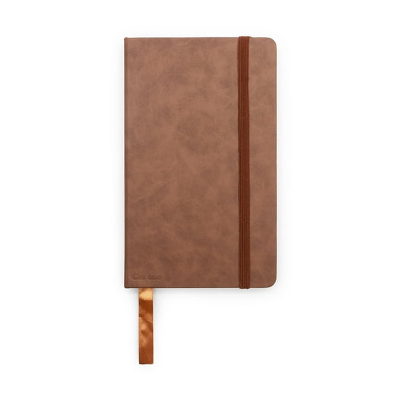 Faux Suede Notebook, 5" x 8", Brown, 60 Pages, Valentine's Day by Way To Celebrate