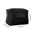 thumbnail image 2 of ZestqaQ Embroidered Striped Velvet Cosmetic Bag, Portable Makeup Storage Organizer, Waterproof Polyester Travel Pouch, Sleek Zippered Cosmetic Case, Stylish Daily Use Cosmetic Holder, 2 of 6