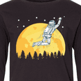 thumbnail image 4 of Inktastic Space Outerspace Moon and Astronaut Long Sleeve Youth T-Shirt, 4 of 5
